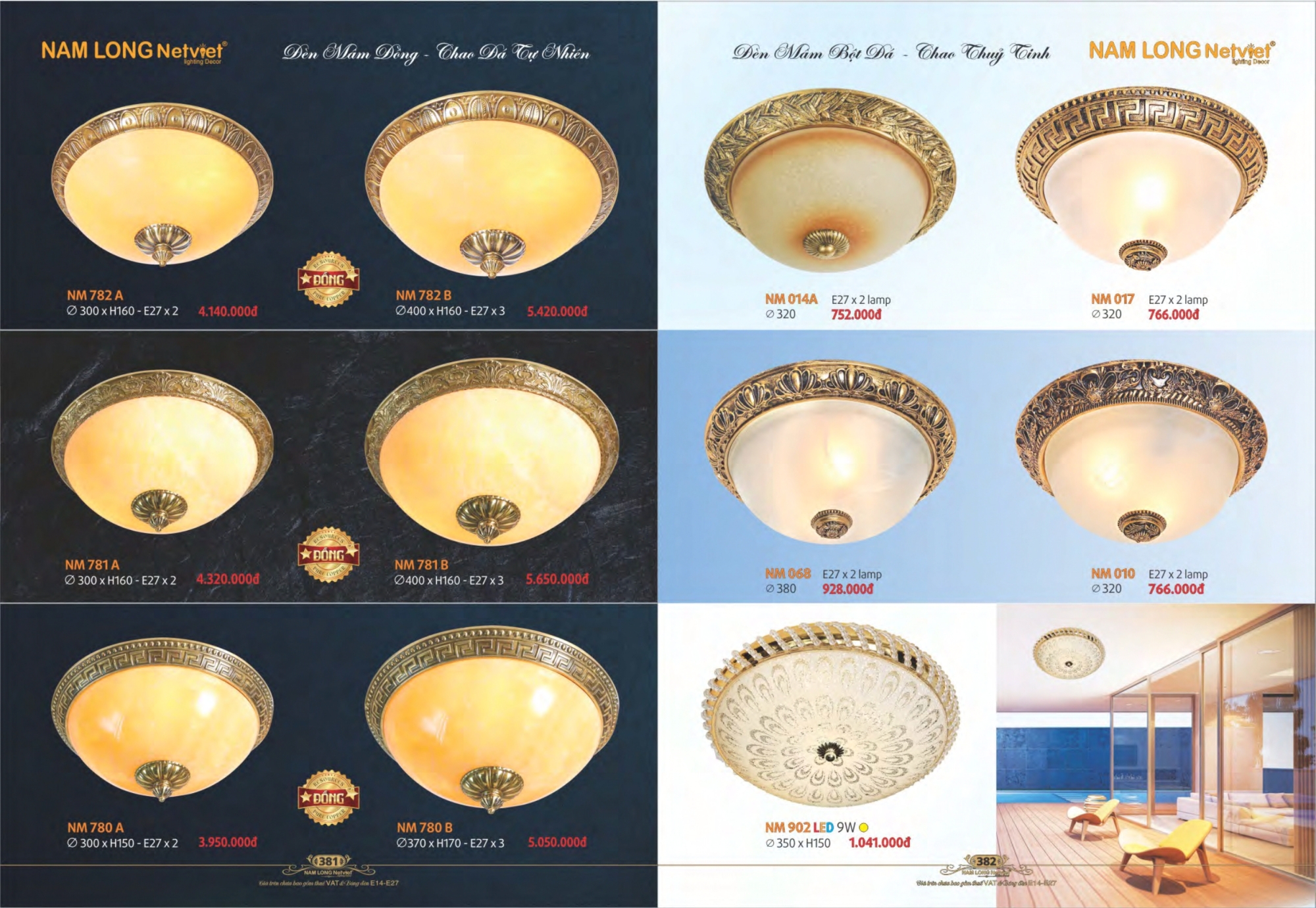 Bảng giá đèn trang trí Nam Long